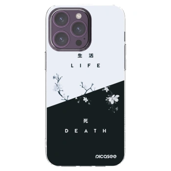 Picasee silikonska prozirna maskica za Apple iPhone 14 Pro Max - Life - Death