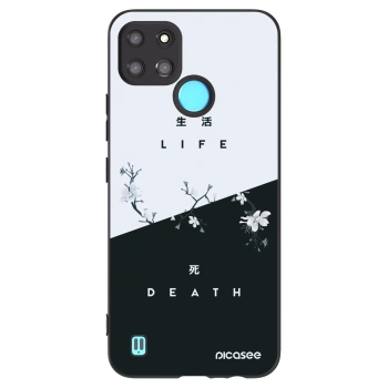 Picasee crna silikonska maskica za Realme C21Y - Life - Death
