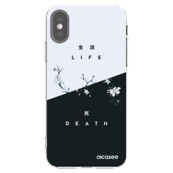 Picasee silikonska prozirna maskica za Apple iPhone X/XS - Life - Death