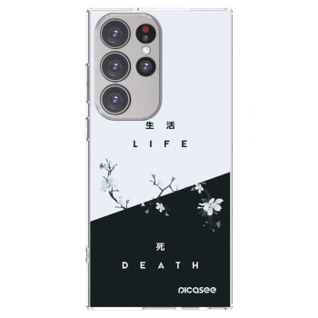 Picasee silikonska prozirna maskica za Samsung Galaxy S23 Ultra 5G - Life - Death