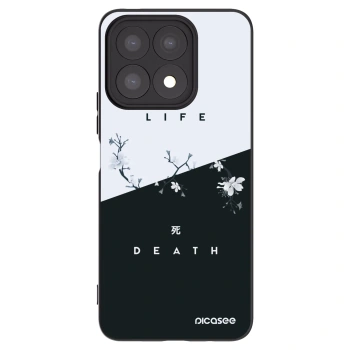 Picasee crna silikonska maskica za Honor X8a - Life - Death
