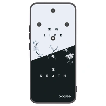 Picasee crna silikonska maskica za Honor Magic5 Lite 5G - Life - Death