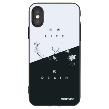 Picasee crna silikonska maskica za Apple iPhone X/XS - Life - Death