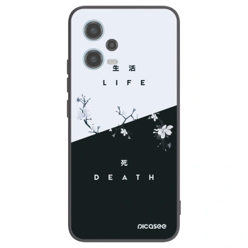 Picasee crna silikonska maskica za Xiaomi Redmi Note 12 5G - Life - Death