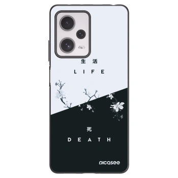 Picasee crna silikonska maskica za Xiaomi Redmi Note 12 Pro+ 5G - Life - Death