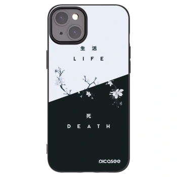 Picasee crna silikonska maskica za Apple iPhone 15 Plus - Life - Death