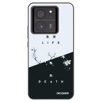 Picasee crna silikonska maskica za Xiaomi 13T Pro - Life - Death