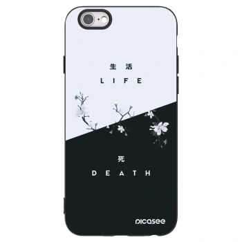 Picasee crna silikonska maskica za Apple iPhone 6/6S - Life - Death