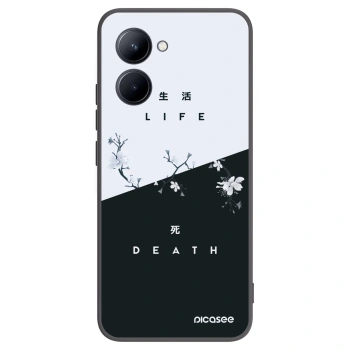Picasee crna silikonska maskica za Realme C33 (2023) - Life - Death