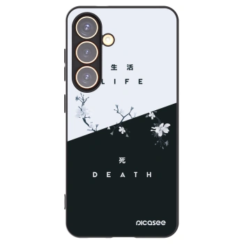Picasee crna silikonska maskica za Samsung Galaxy S24 S921B 5G - Life - Death