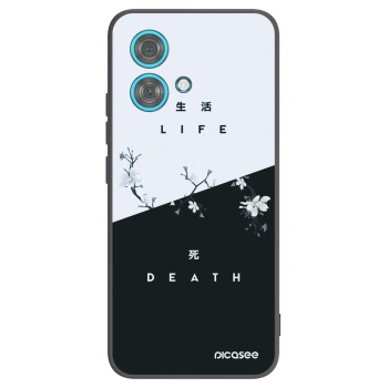 Picasee crna silikonska maskica za Motorola Edge 40 Neo - Life - Death