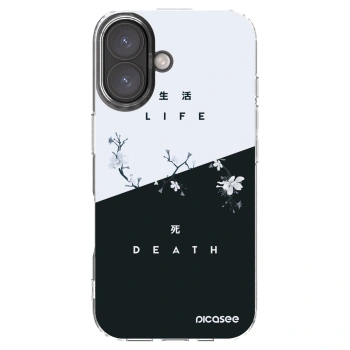 Picasee silikonska prozirna maskica za Apple iPhone 16 - Life - Death