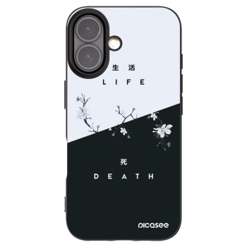 Picasee crna silikonska maskica za Apple iPhone 16 - Life - Death