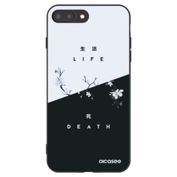 Picasee crna silikonska maskica za Apple iPhone 8 Plus - Life - Death