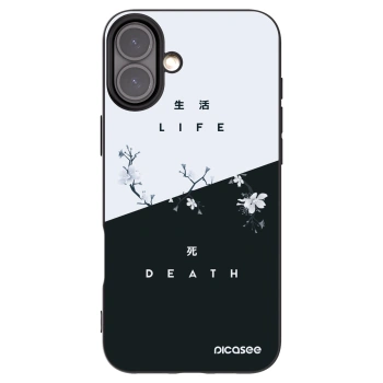 Picasee crna silikonska maskica za Apple iPhone 16 Plus - Life - Death
