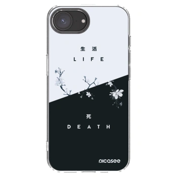 Picasee silikonska prozirna maskica za Apple iPhone 16e - Life - Death