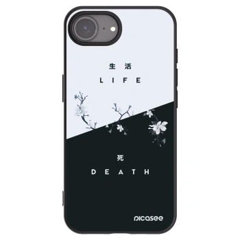 Picasee crna silikonska maskica za Apple iPhone 16e - Life - Death