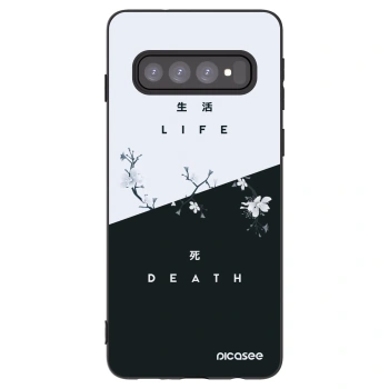 Picasee crna silikonska maskica za Samsung Galaxy S10 G973 - Life - Death
