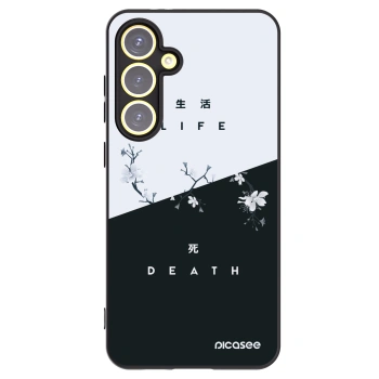 Picasee crna silikonska maskica za Samsung Galaxy S24 FE S721B - Life - Death