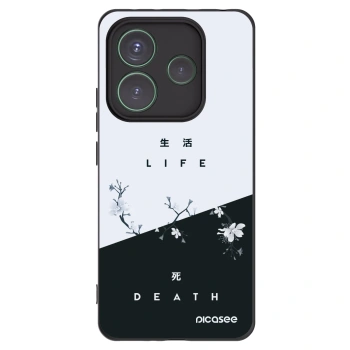 Picasee crna silikonska maskica za Xiaomi Redmi Note 14 5G - Life - Death