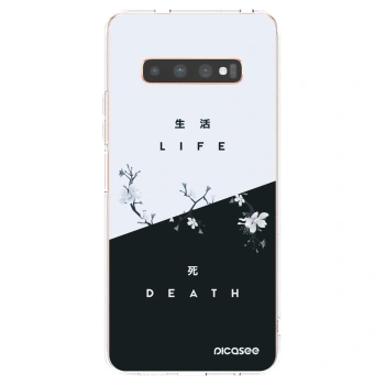 Picasee silikonska prozirna maskica za Samsung Galaxy S10 Plus G975 - Life - Death