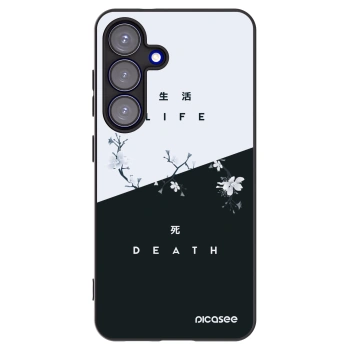 Picasee crna silikonska maskica za Samsung Galaxy S25 5G - Life - Death