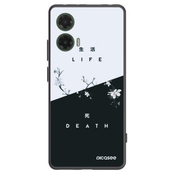 Picasee crna silikonska maskica za Motorola Moto G35 5G - Life - Death
