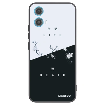 Picasee crna silikonska maskica za Motorola Moto G34 5G - Life - Death