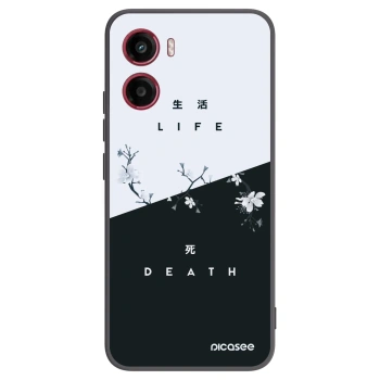 Picasee crna silikonska maskica za Motorola Moto G05 - Life - Death