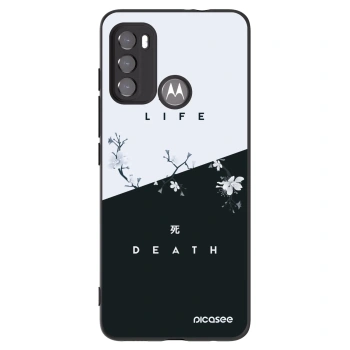 Picasee crna silikonska maskica za Motorola Edge 60 5G - Life - Death