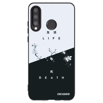 Picasee crna silikonska maskica za Huawei P30 Lite - Life - Death