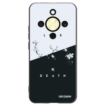 Picasee crna silikonska maskica za Honor Magic8 Lite 5G - Life - Death