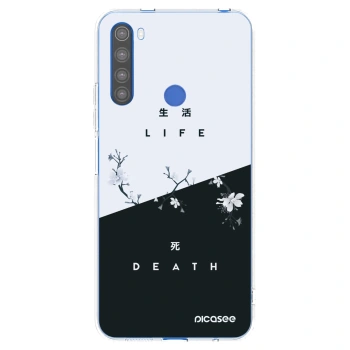 Picasee silikonska prozirna maskica za Xiaomi Redmi Note 8T - Life - Death