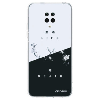 Picasee silikonska prozirna maskica za Xiaomi Redmi Note 9 Pro - Life - Death