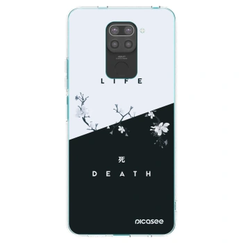 Picasee crna silikonska maskica za Xiaomi Redmi Note 9 - Life - Death