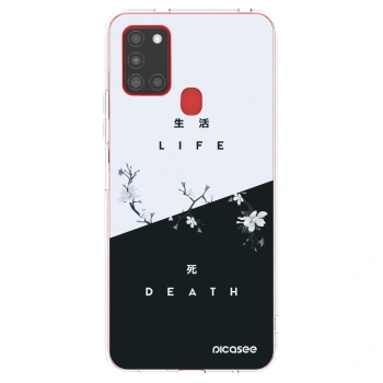 Picasee silikonska prozirna maskica za Samsung Galaxy A21s - Life - Death