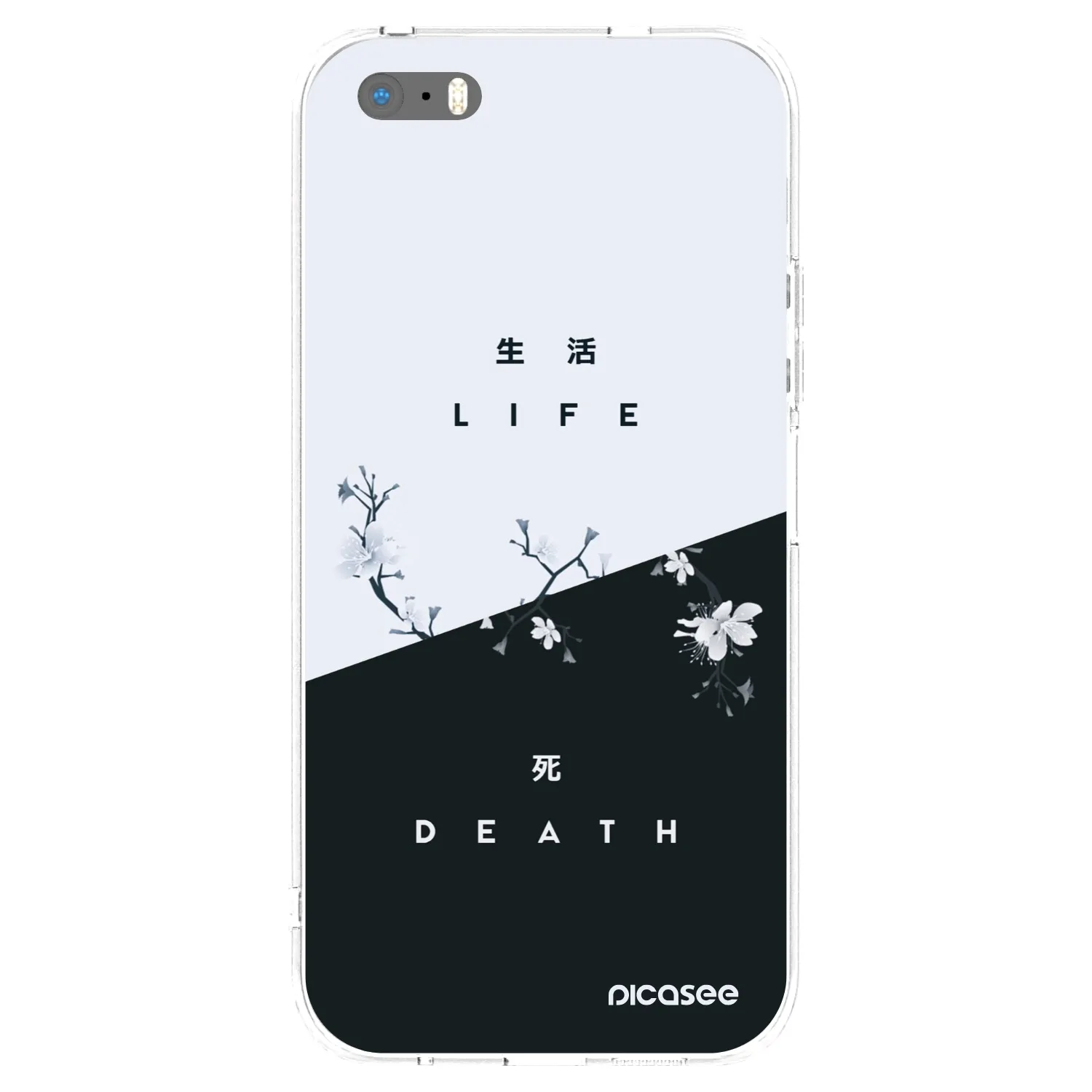 Picasee silikonska prozirna maskica za Apple iPhone 5/5S/SE - Life - Death