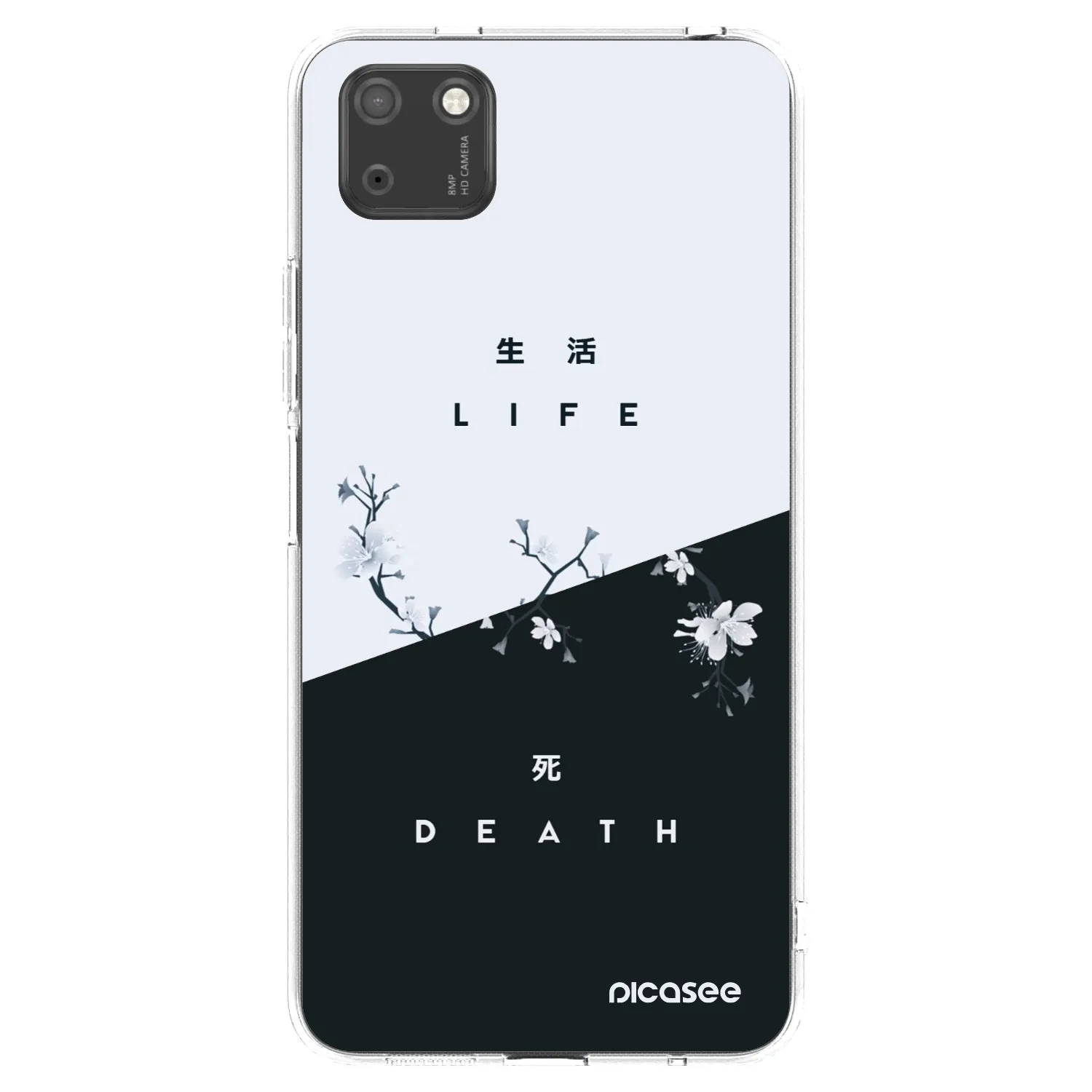 Picasee silikonska prozirna maskica za Huawei Y5P - Life - Death
