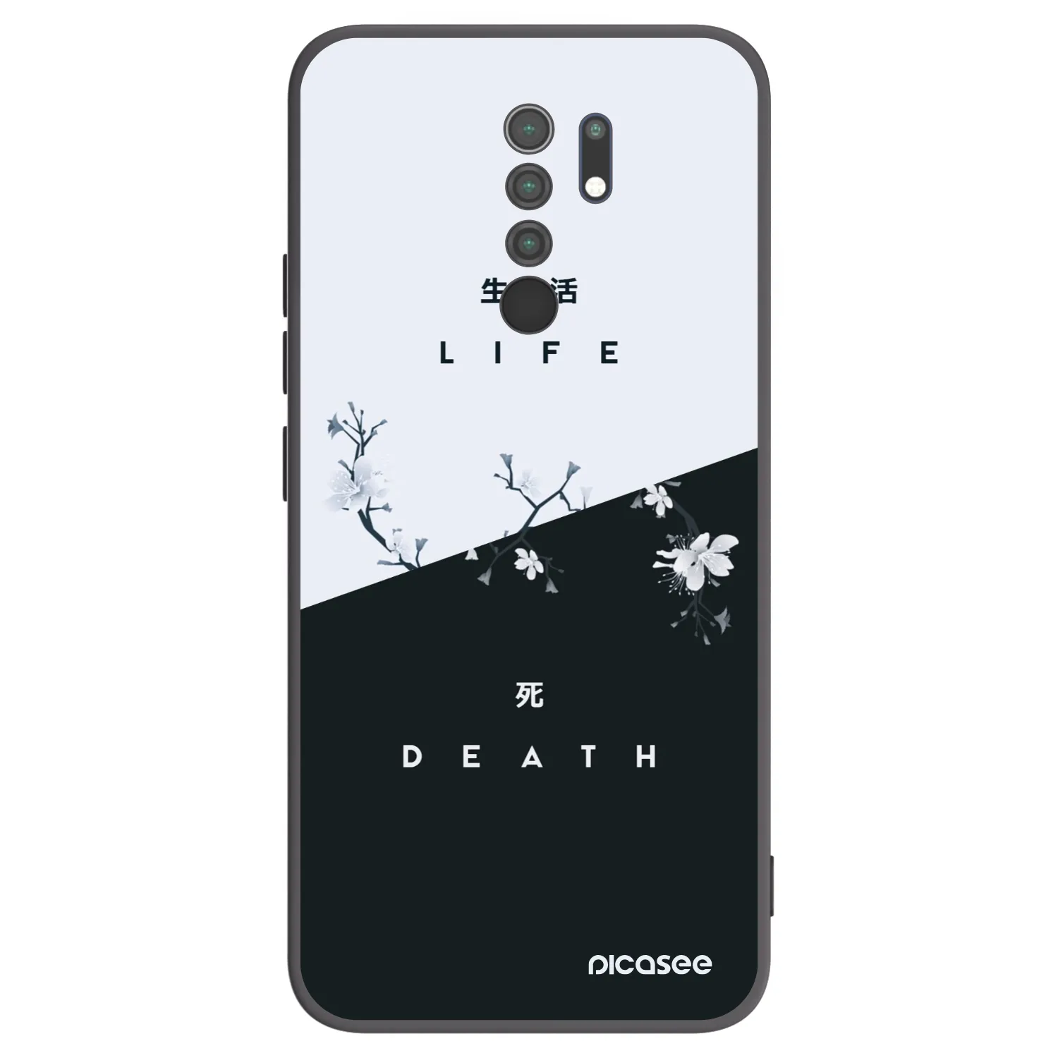 Picasee crna silikonska maskica za Xiaomi Redmi 9 - Life - Death