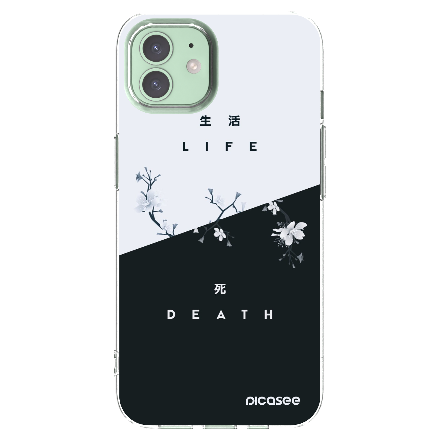 Picasee silikonska prozirna maskica za Apple iPhone 12 - Life - Death