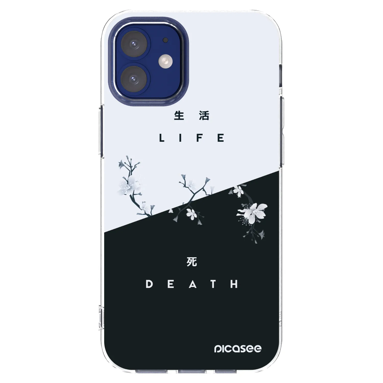 Picasee silikonska prozirna maskica za Apple iPhone 12 mini - Life - Death