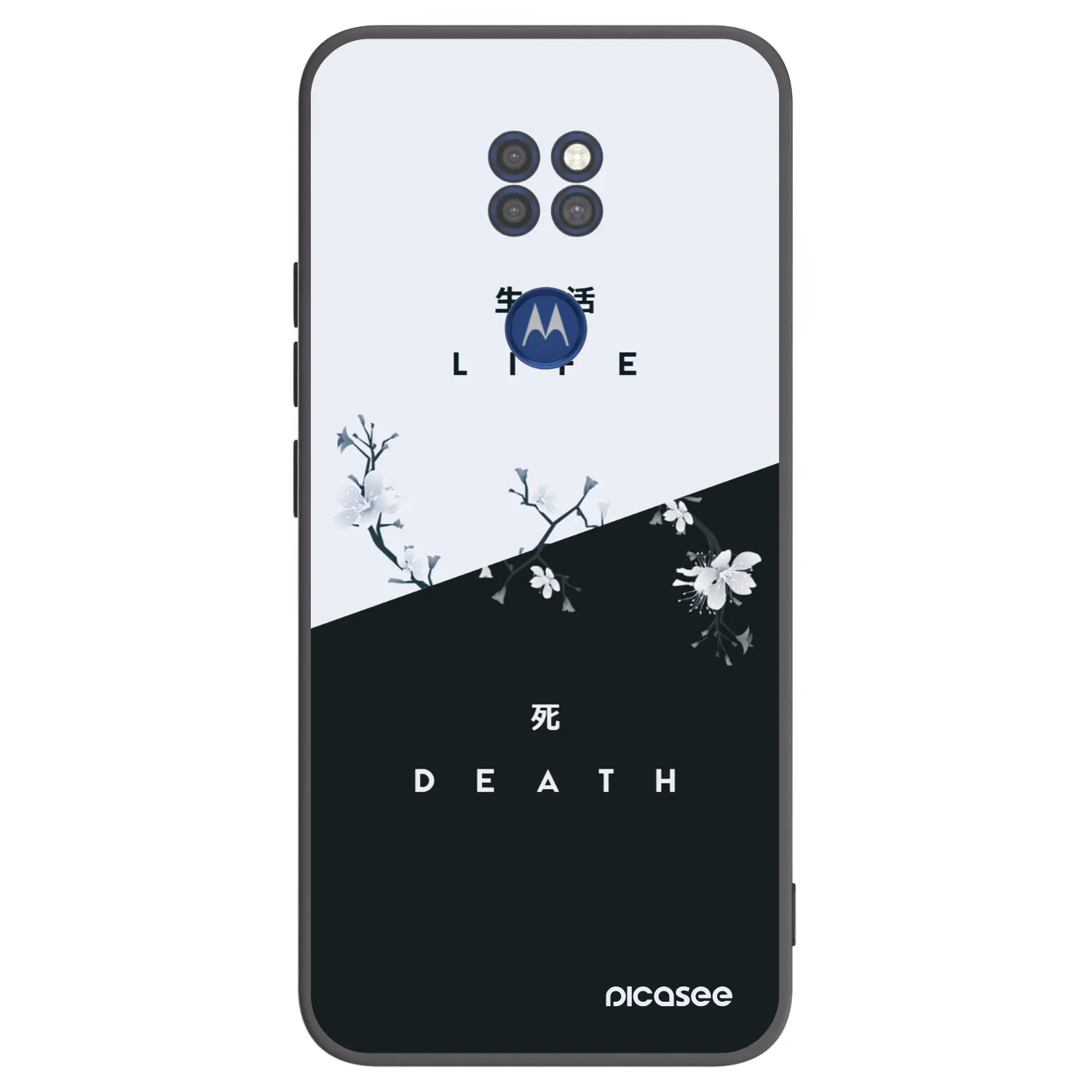 Picasee crna silikonska maskica za Motorola Moto G9 Play - Life - Death