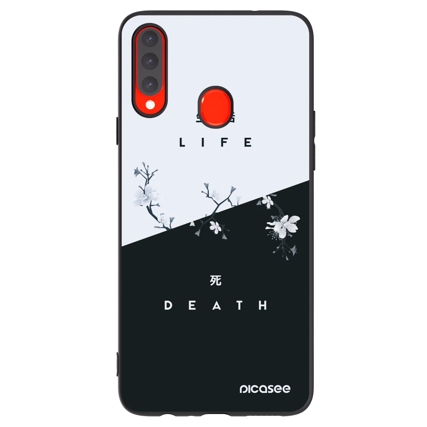 Picasee crna silikonska maskica za Samsung Galaxy A20s - Life - Death