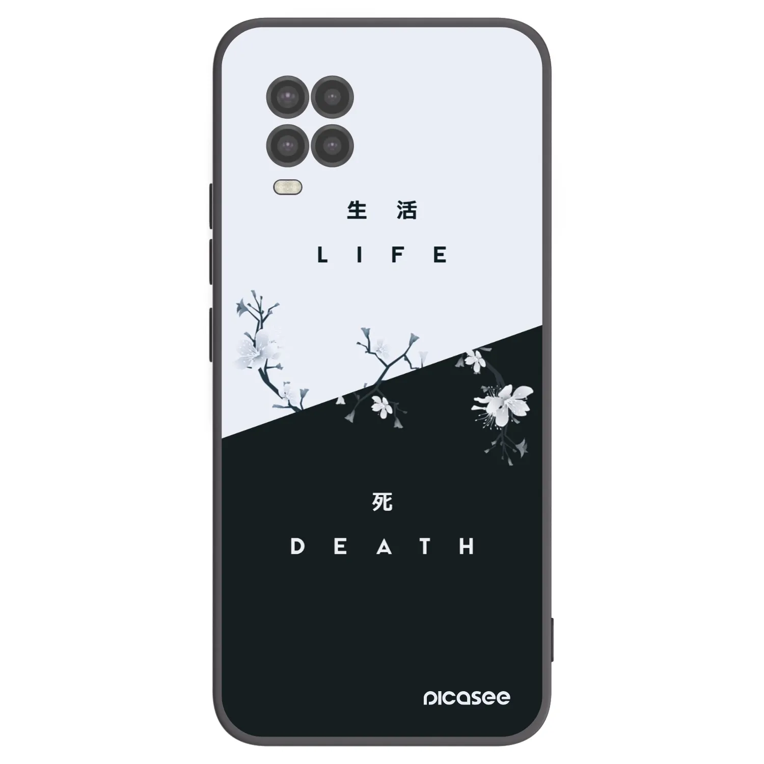 Picasee crna silikonska maskica za Xiaomi Mi 10 Lite - Life - Death