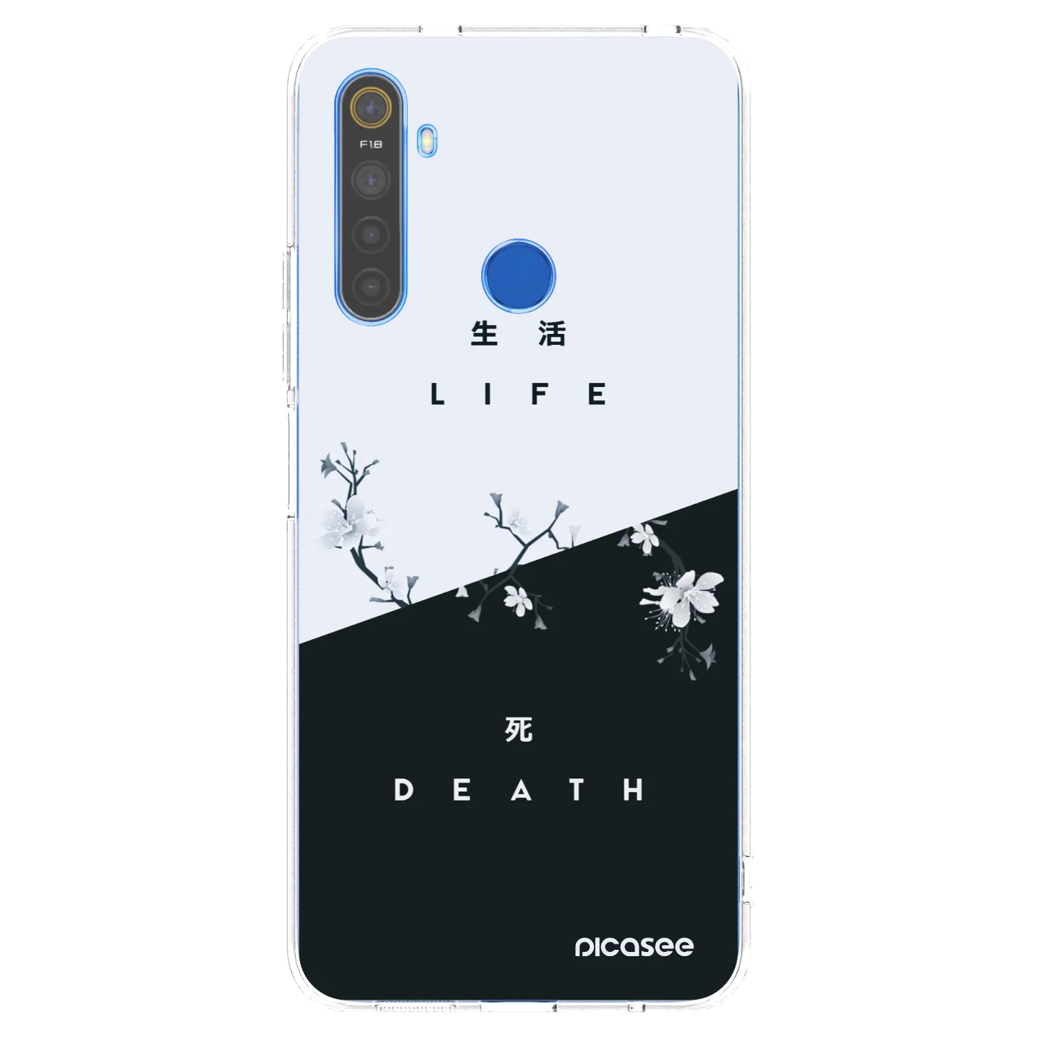 Picasee silikonska prozirna maskica za Realme 5 - Life - Death