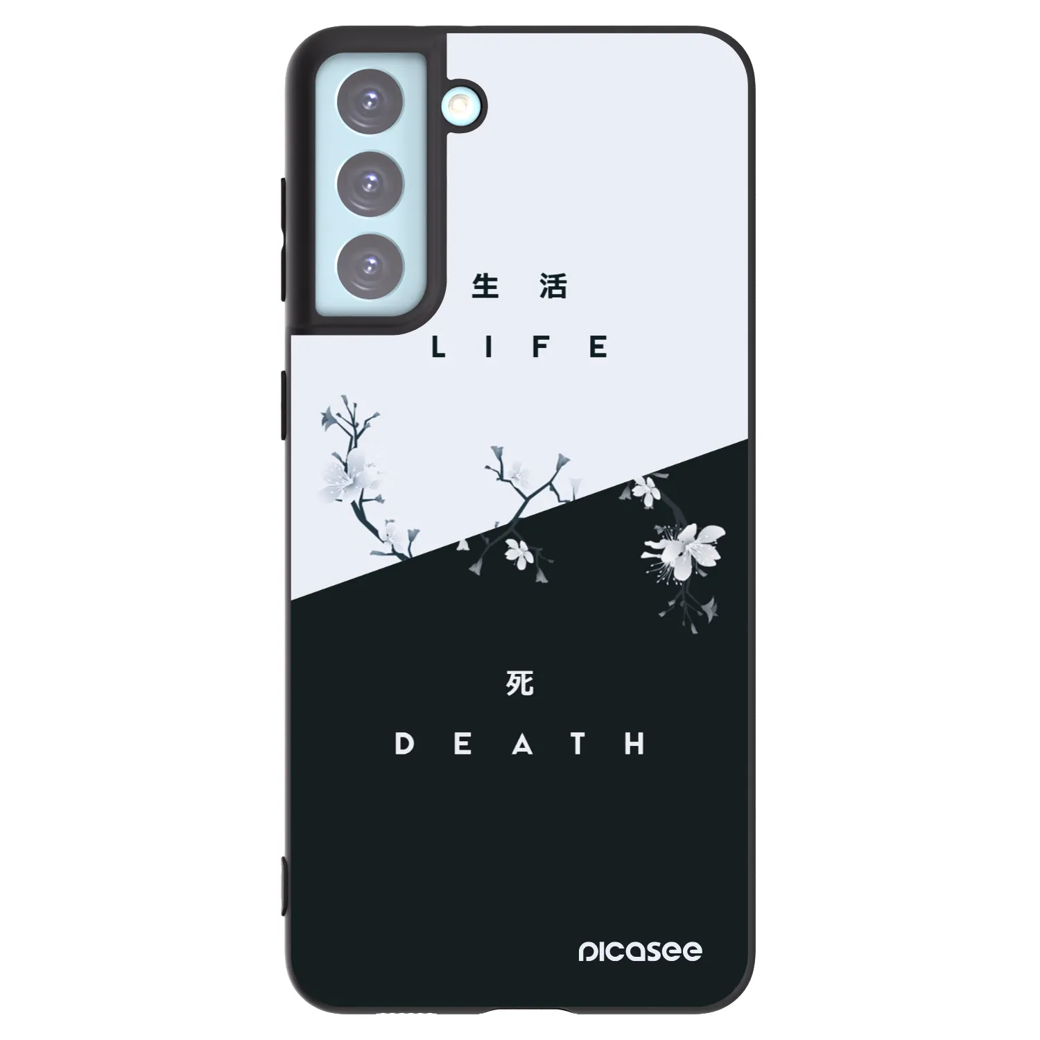 Picasee crna silikonska maskica za Samsung Galaxy S21+ 5G G996F - Life - Death
