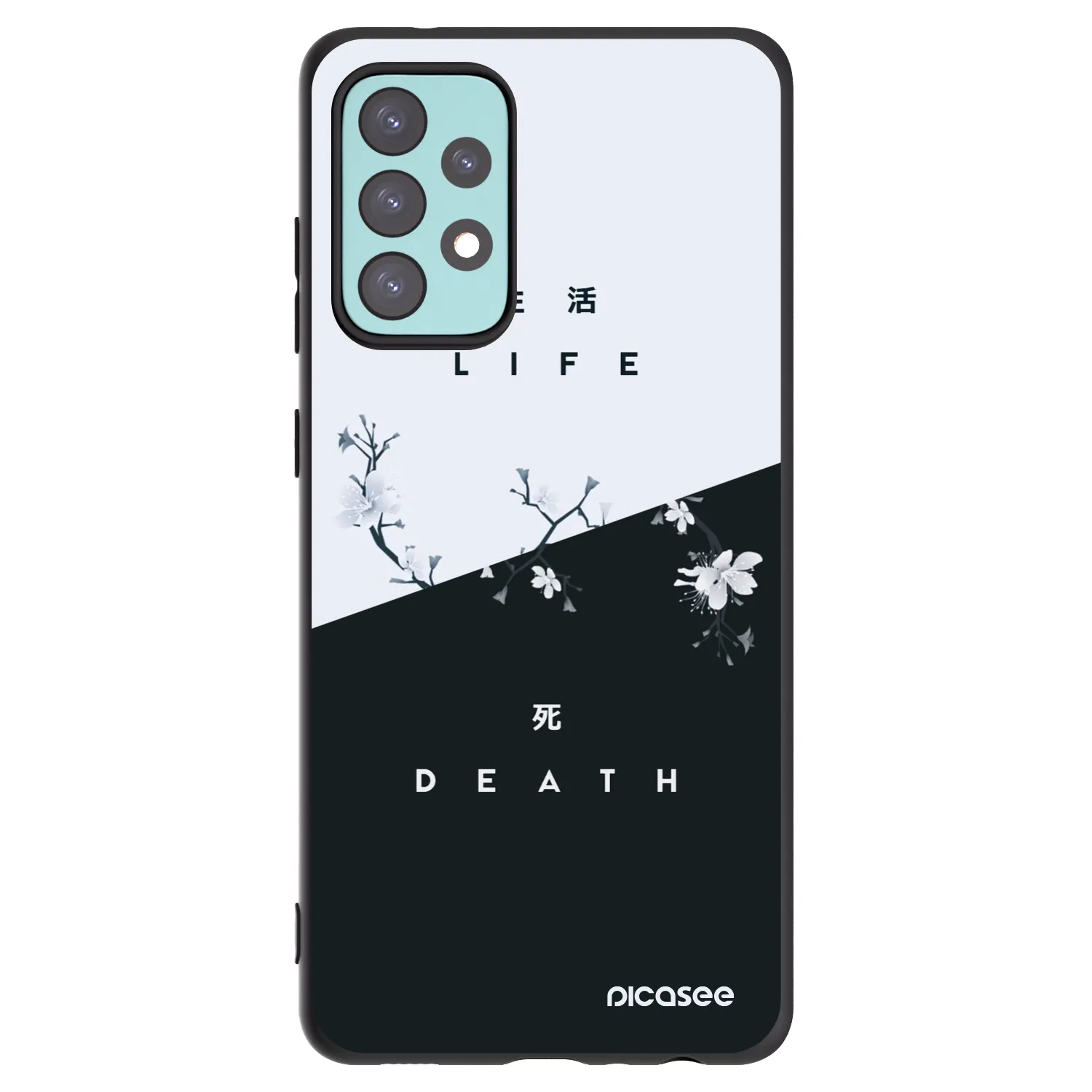 Picasee crna silikonska maskica za Samsung Galaxy A72 A725F - Life - Death