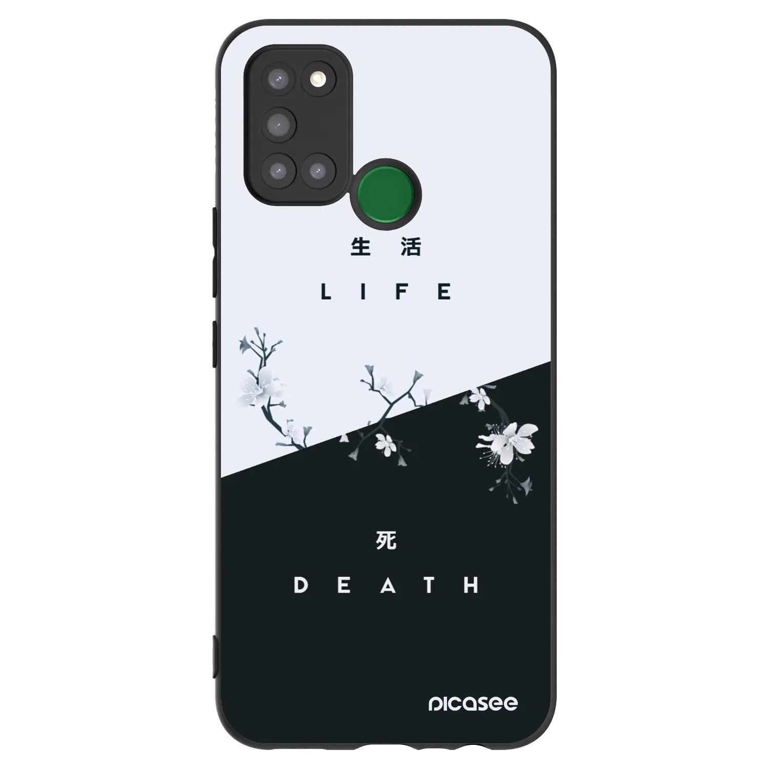 Picasee crna silikonska maskica za Realme 7i - Life - Death