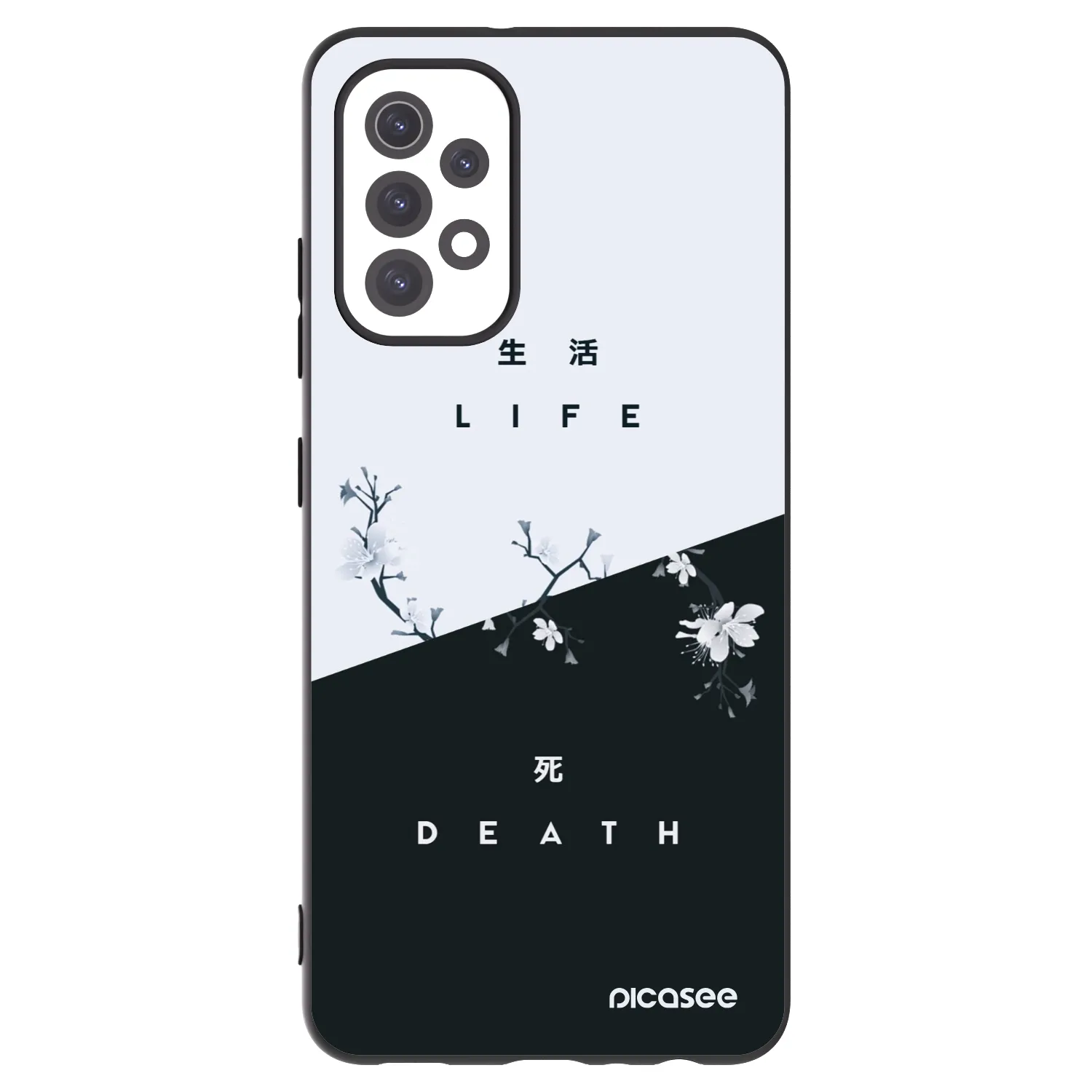 Picasee crna silikonska maskica za Samsung Galaxy A32 5G A326B - Life - Death