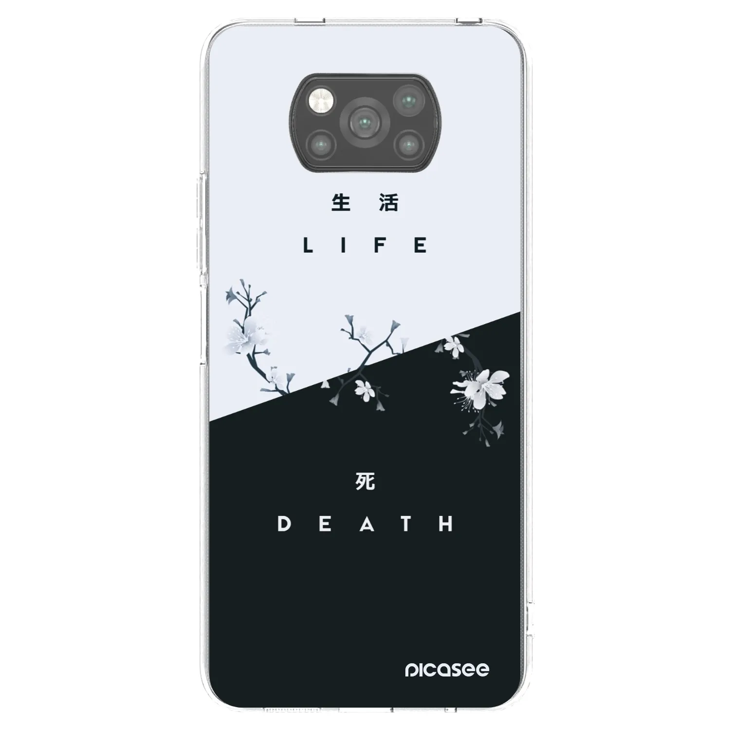 Picasee crna silikonska maskica za Xiaomi Poco X3 Pro - Life - Death